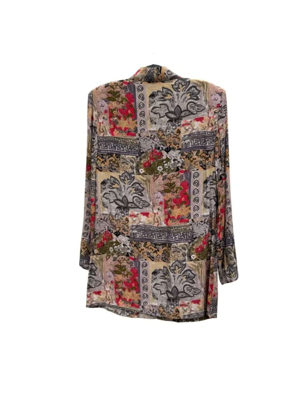 Kensington Square VTG Floral Abstract Blazer Jacket M Womens USA Multicolor Bold - Picture 6 of 6